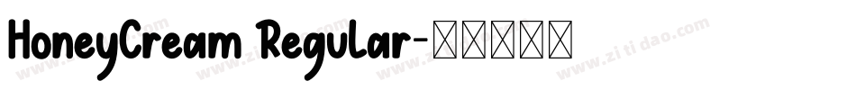 HoneyCream Regular字体转换